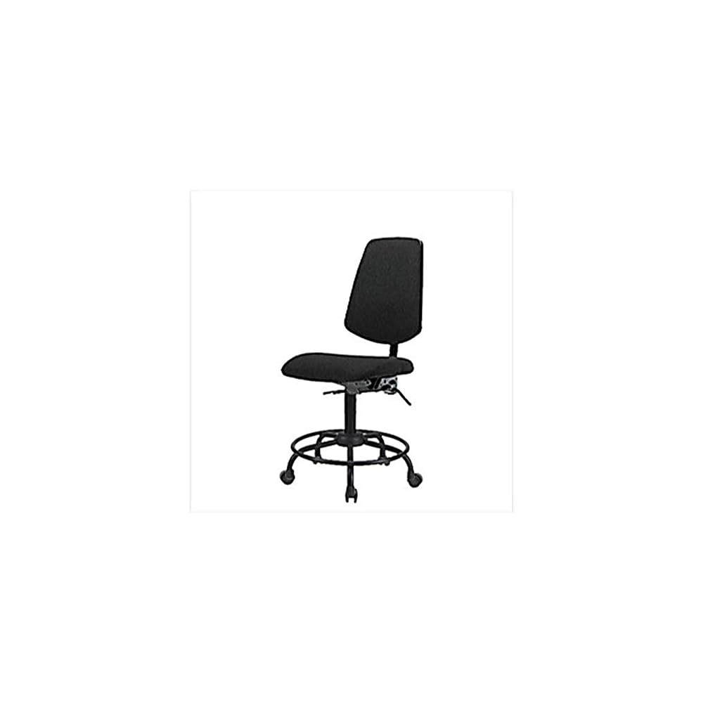 Thomas 1163K24 Fabric Desk Height Chair with Medium Back and Tilt Without Arms, Round Tube Base, Glides, Burgundy