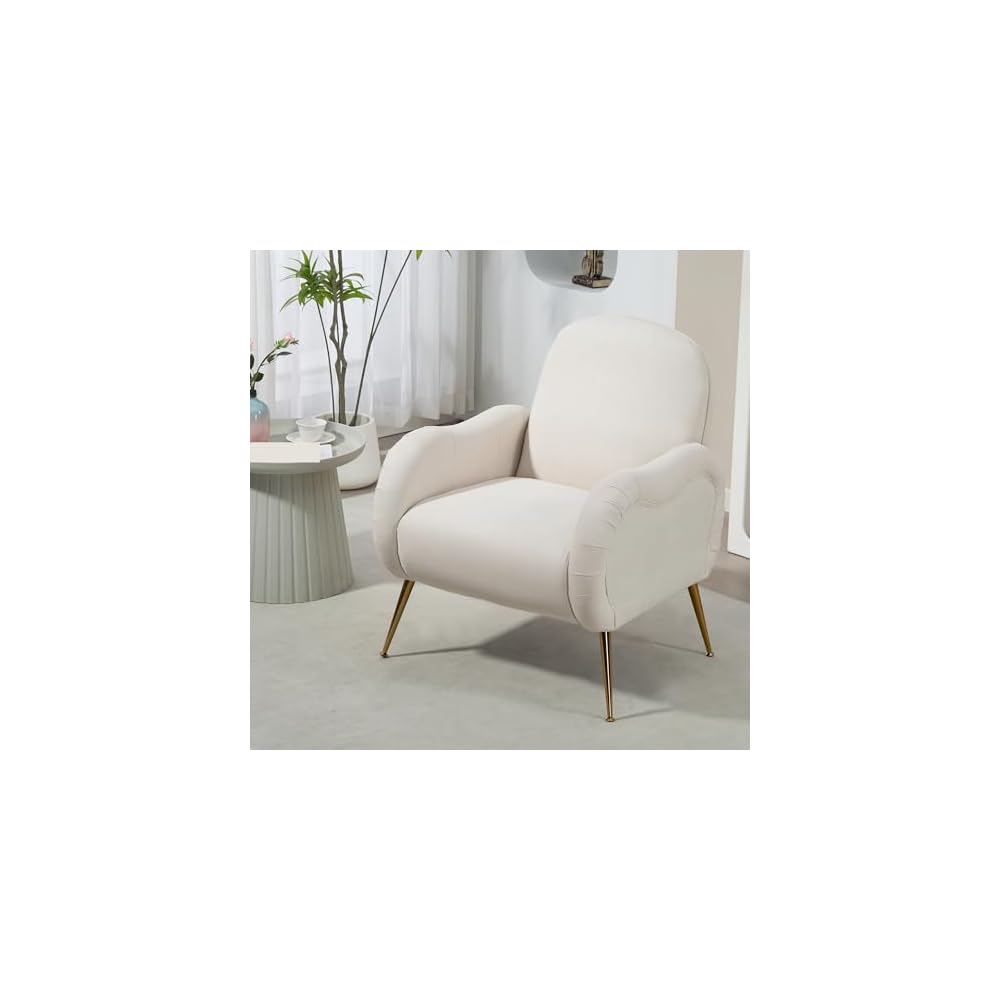 Stylish Snowflake Fabric Accent Chair with Metal Legs, Durable Single Sofa for Living Room, Bedroom, Dining Room, Holds 300lbs - Perfect Club Guest Seating