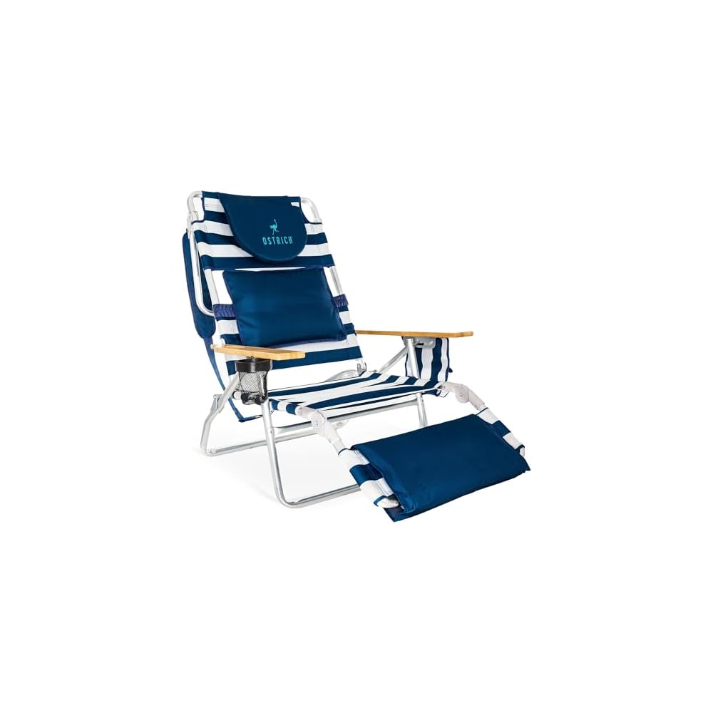 Ostrich The Deluxe 3N1 Lightweight Lawn Beach Reclining Lounge