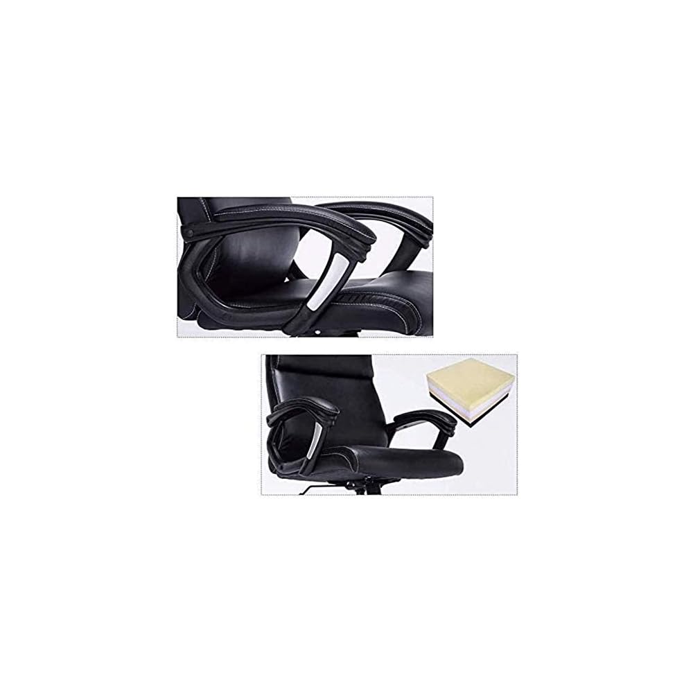 Office Chair Leather Home Office Desk Chairs Computer Swivel Office Task Chair Ergonomic Executive Chair with Armrests Computer Gaming Chairs,