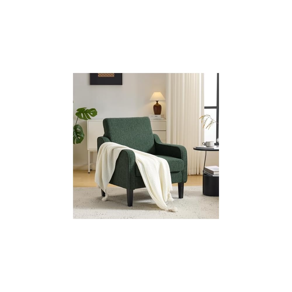 VINGLI Accent Chair, Chenille Upholstered Armchair, 380 LBS, Living Room