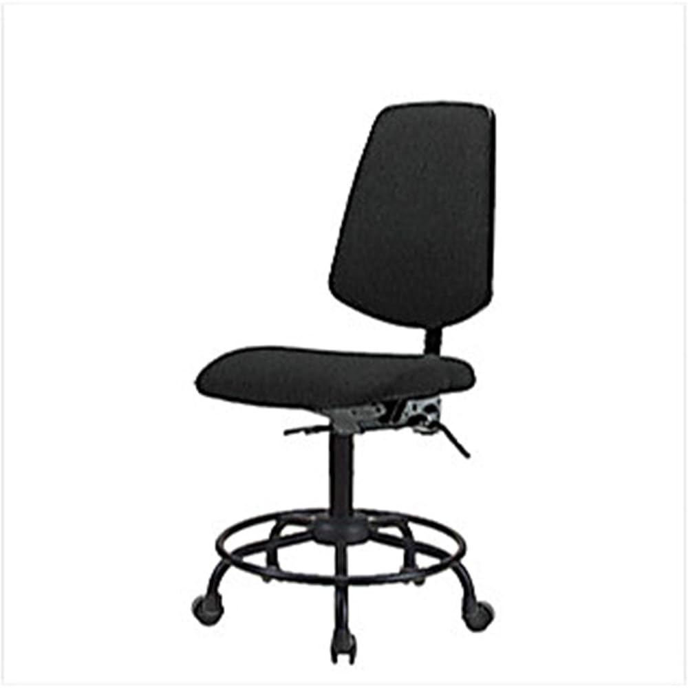 Thomas 1163K24 Fabric Desk Height Chair with Medium Back and Tilt Without Arms, Round Tube Base, Glides, Burgundy