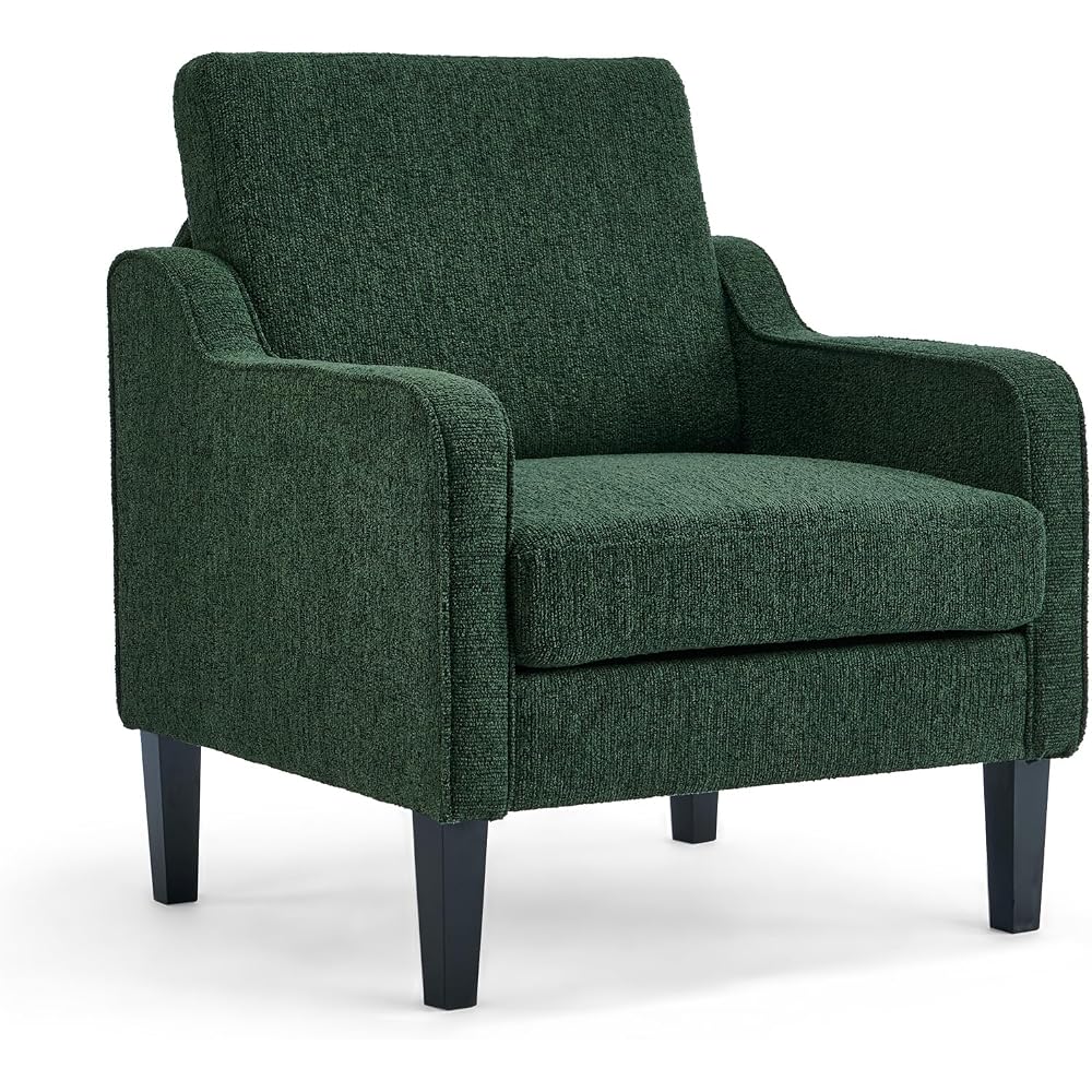 VINGLI Accent Chair, Chenille Upholstered Armchair, 380 LBS, Living Room